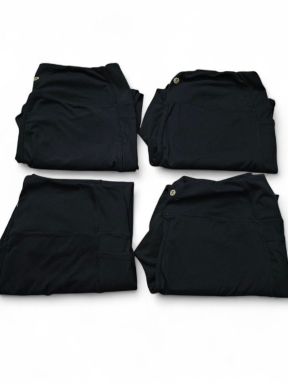 Bundle of 4 Danskin Black Cropped Leggings XL High Rise Stretch Activewear Pants - Picture 8 of 8